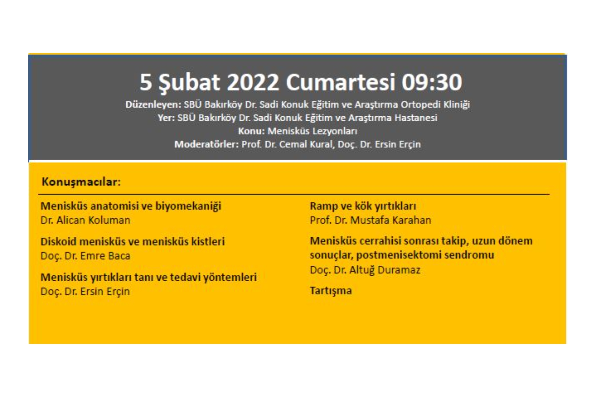 05.02.2022 Totder Set - ''Menisküs Lezyonları''