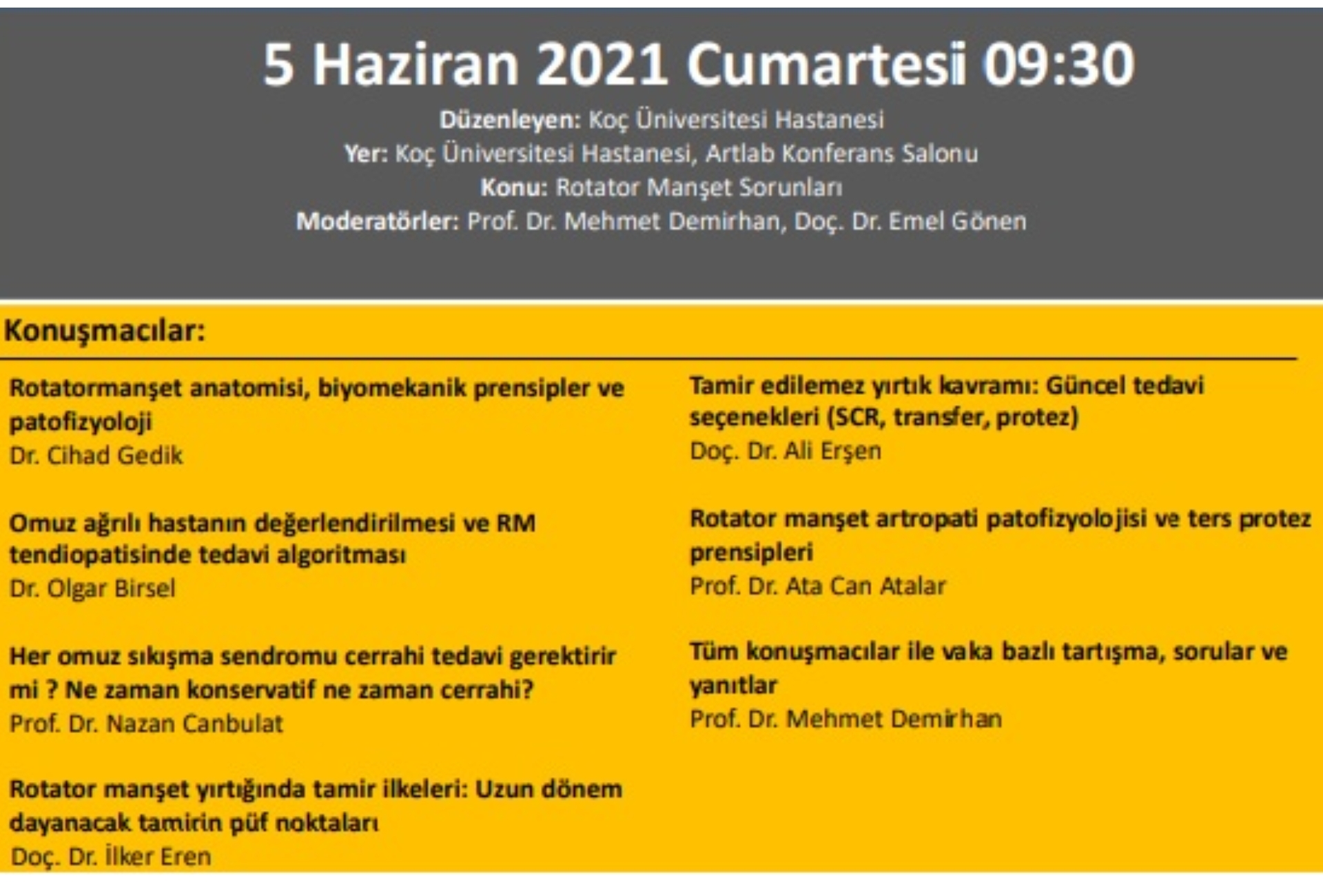 05.06.2021 Totder Set ''Rotator Manşet Sorunları''