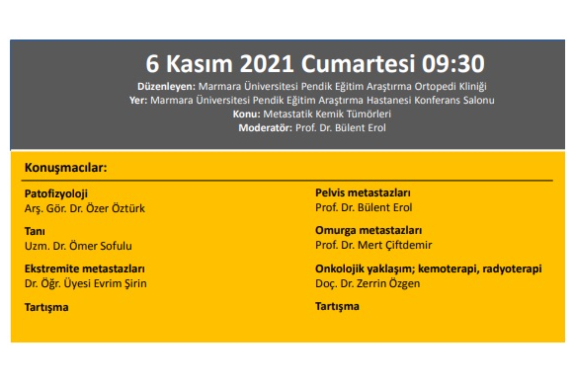 06.11.2021 Totder Set - ''Metastatik Kemik Tümörleri''