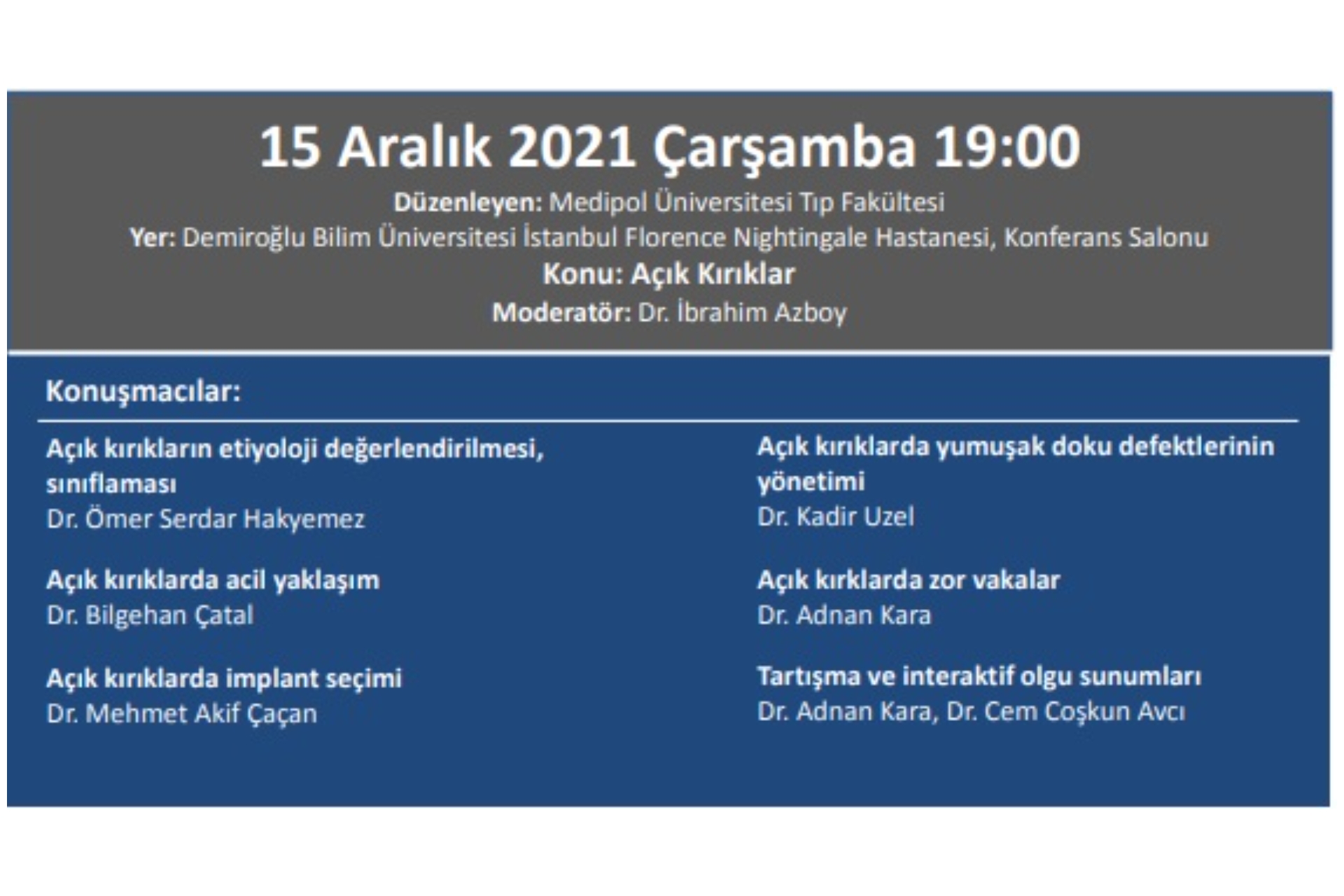 15.12.2021 Totder Travma - ''Açık Kırıklar''