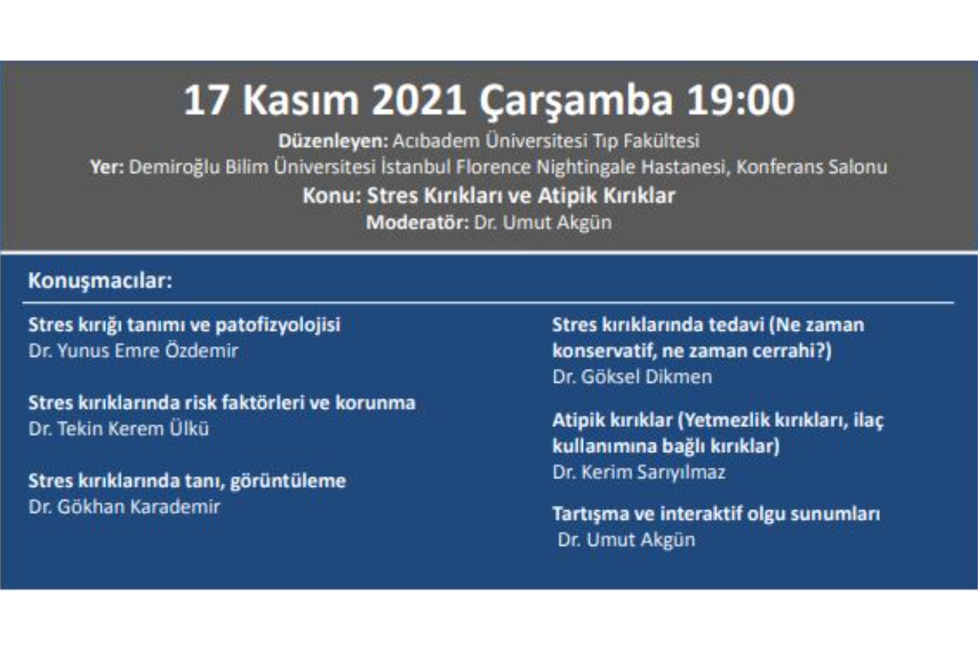 17.11.2021 Totder Travma - ''Stres Kırıkları Ve Atipik Kırıklar''