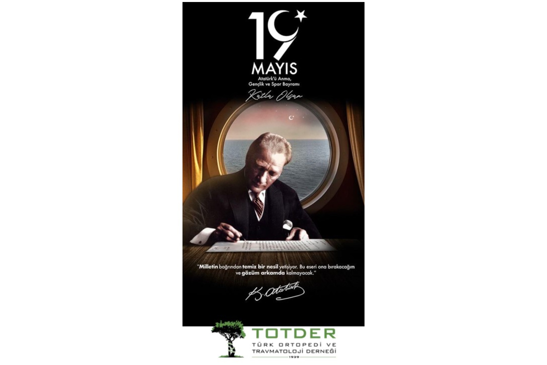 19 Mayıs Atatürk'ü Anma, Gençlik ve Spor Bayramımız kutlu olsun.