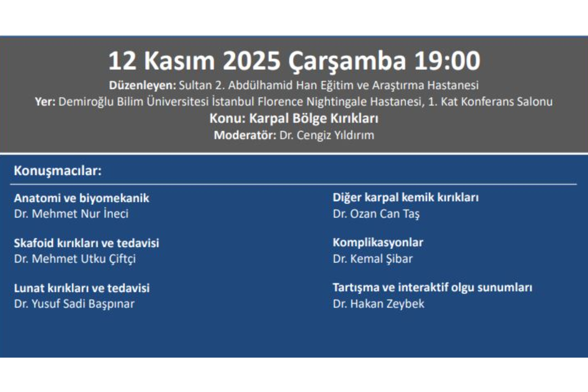 TOTDER Travma - ''Karpal Bölge Kırıkları''