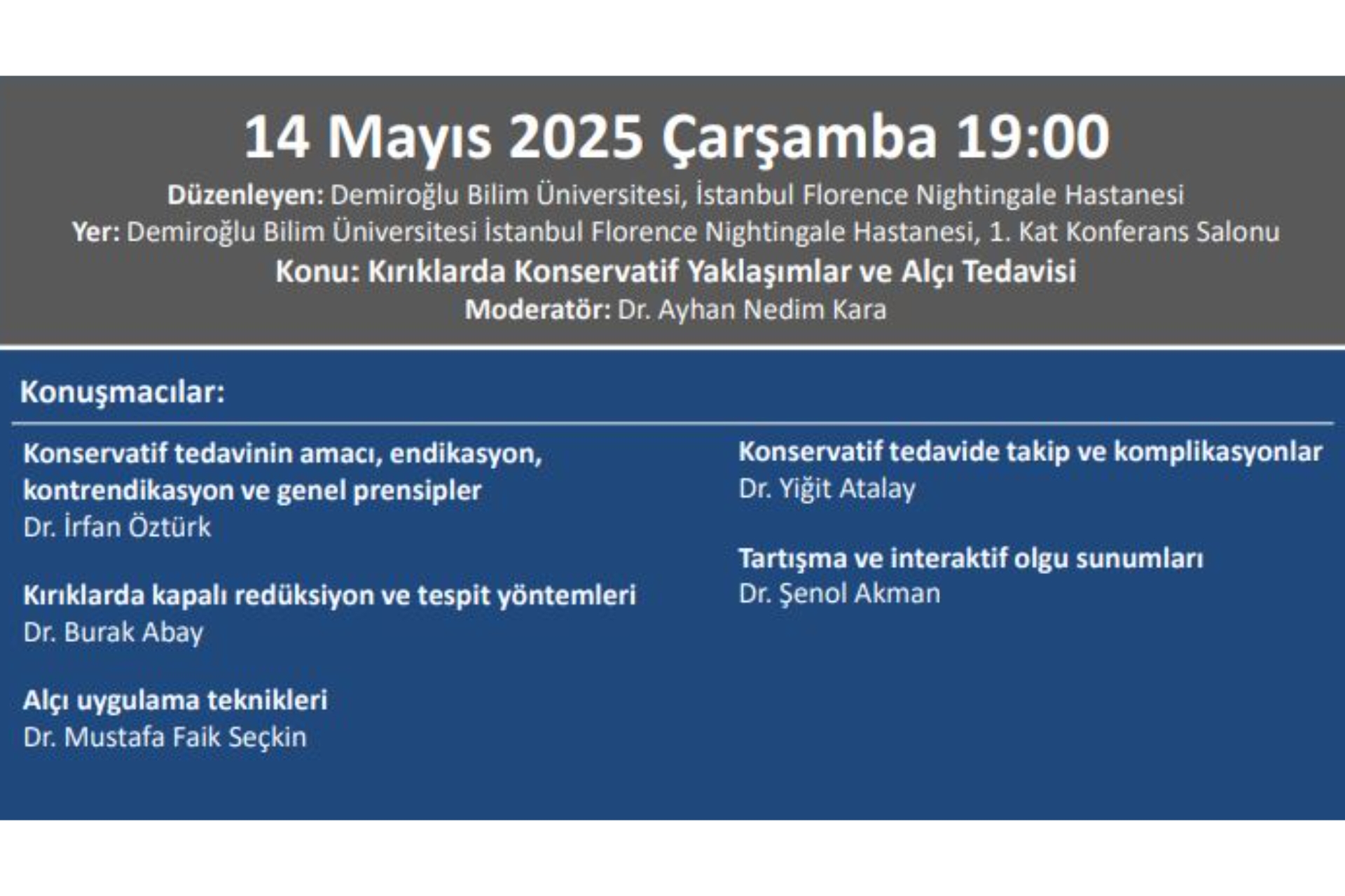 TOTDER Travma - ''Kırıklarda Konservatif Yaklaşımlar ve Alçı Tedavisi''